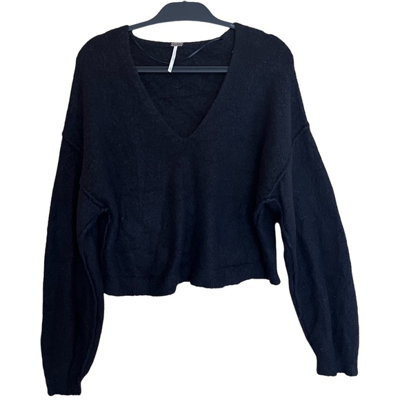 Free People Princess V Sweater Black - Picture 7 of 11
